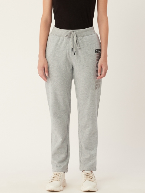 

Madame Women Grey Melange Solid Track Pants