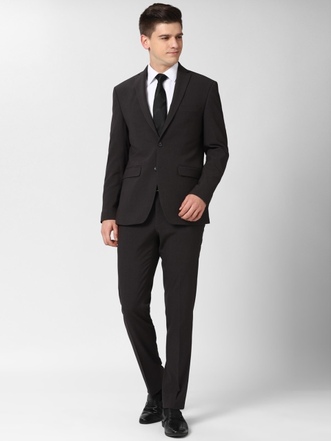 

Peter England Elite Men Black Solid Slim-Fit Single-Breasted Two-Piece Formal Suit