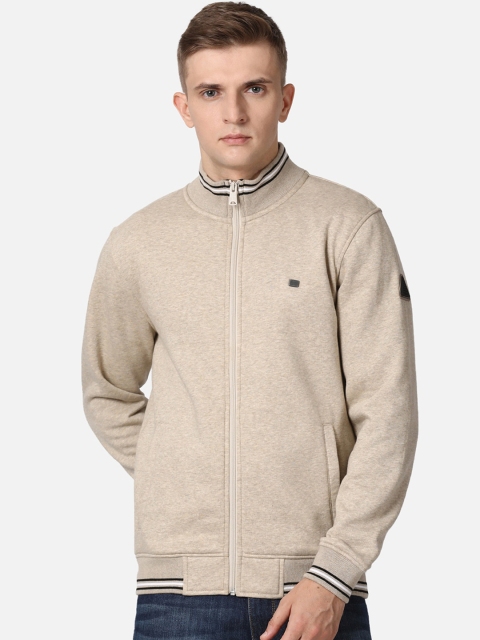 

t-base Men Beige Solid Sweatshirt