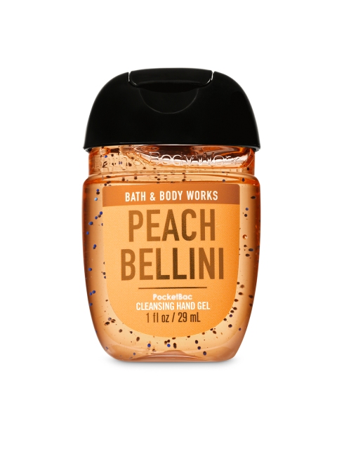 

Bath & Body Works Peach Bellini Pocket Bac Cleansing Hand Gel 29 ml, Orange