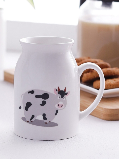 

Home Centre White Printed Bone China Mug