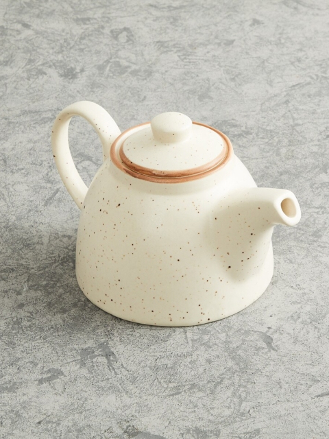 

Home Centre Off-White Textured Stoneware Tea Pot