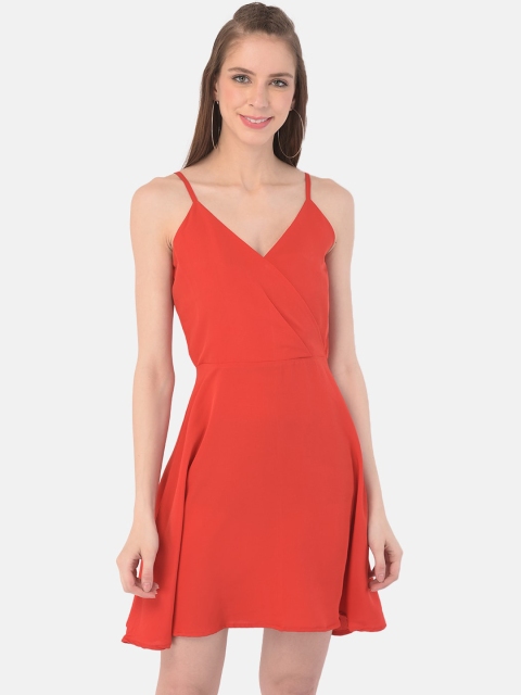 

Istyle Can Red Crepe Dress