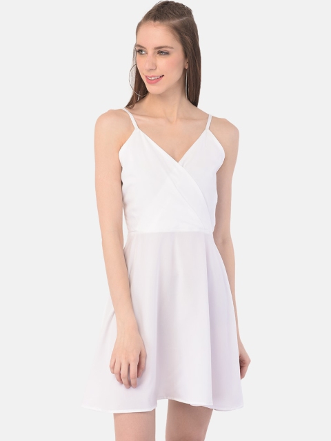 

Istyle Can White Wrap A-Line Mini Dress
