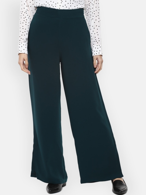 

Van Heusen Woman Women Green Parallel Trousers