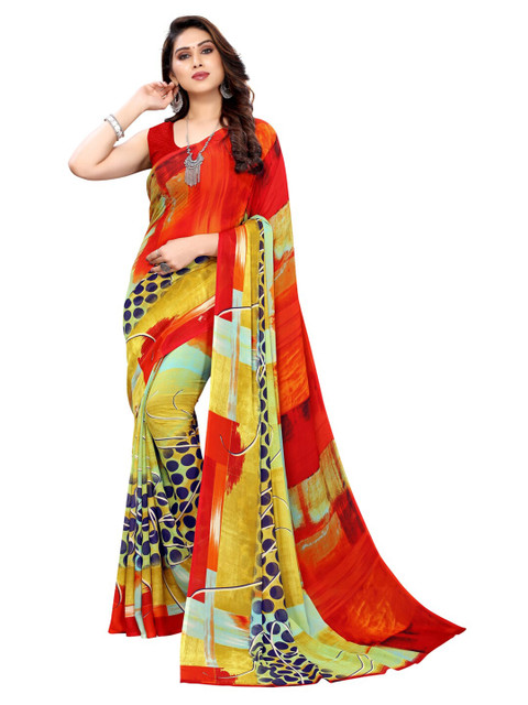 

KALINI Multicoloured Printed Saree, Multi