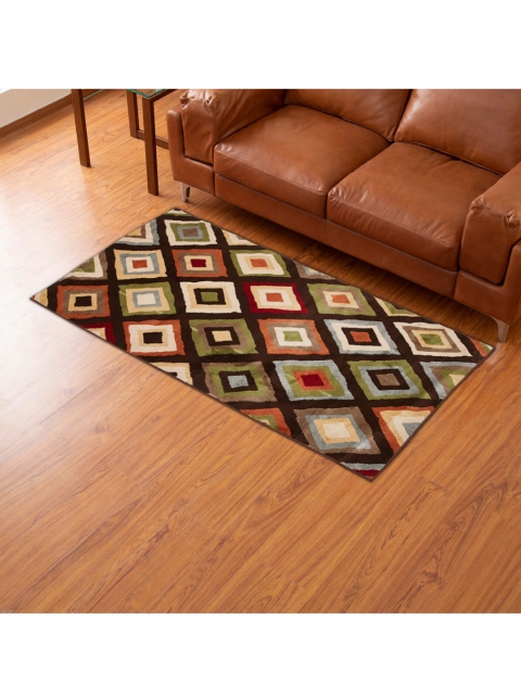 

Home Centre Brown & Orange Geometric Printed Anti-Skid Carpet