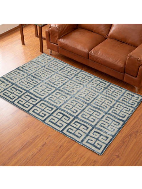 

Home Centre Grey & White Geometric Anti-Skid Carpet