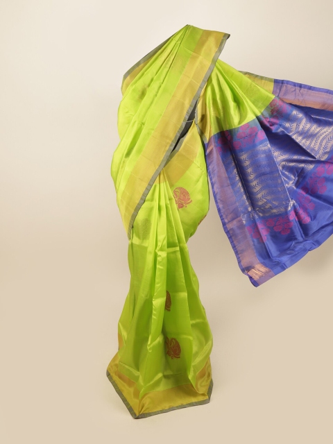 

Pothys Green & Blue Ethnic Motifs Pure Silk Saree