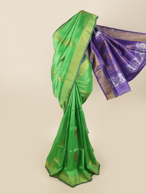 

Pothys Green & Blue Ethnic Motifs Pure Silk Saree
