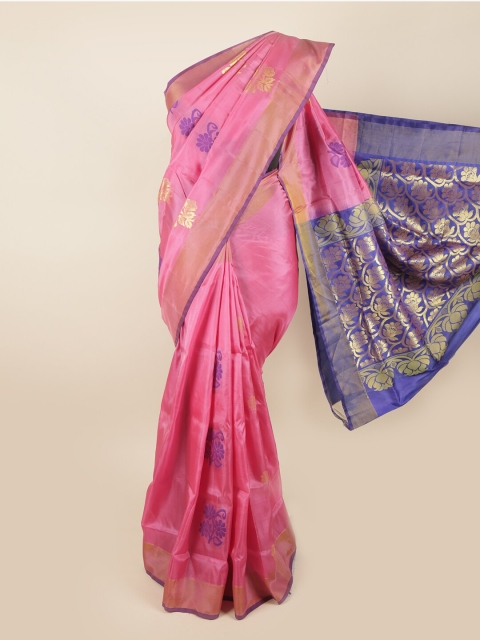 

Pothys Pink & Purple Ethnic Motifs Pure Silk Saree