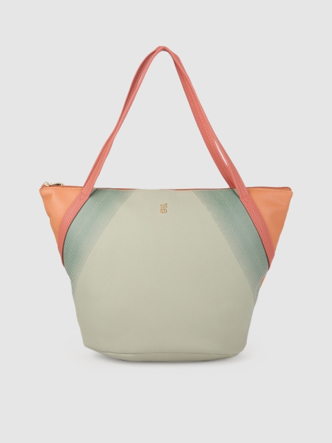 

Baggit Mint Green & Orange Structured Shoulder Bag