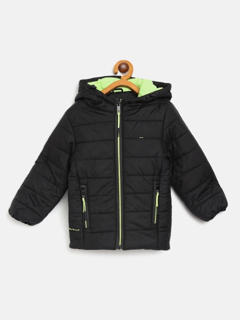 

Okane Boys Black Solid Hooded Padded Jacket