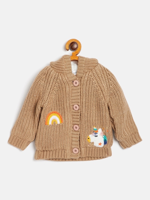 

JWAAQ Girls Brown Printed Sweater