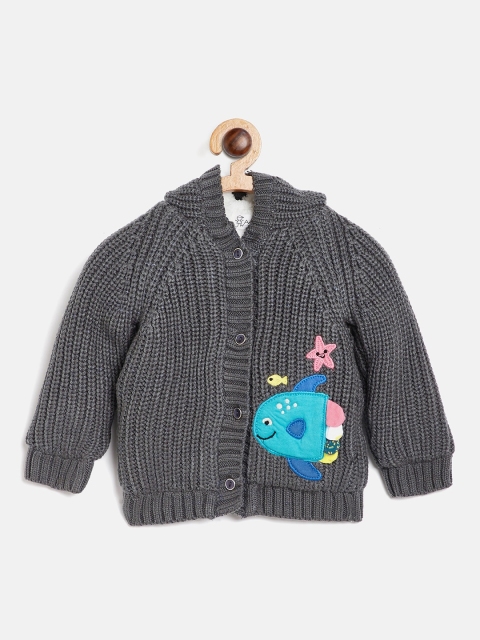 

JWAAQ Unisex Kids Grey Knitted Winter Sweater