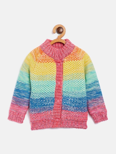 

JWAAQ Unisex Kids Multicoloured Striped Colourblocked Pullover, Multi