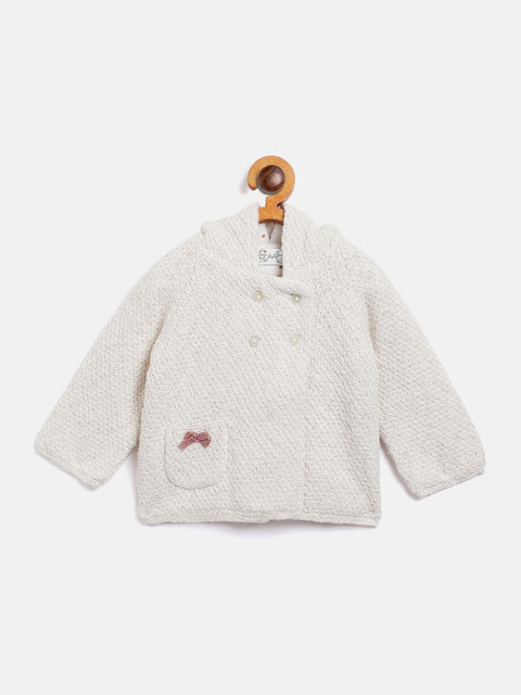 

JWAAQ Girls Grey Solid Cotton Pullover