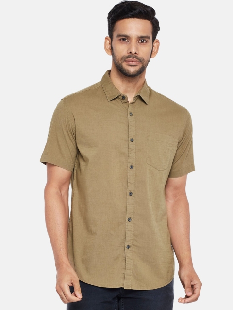 

BYFORD by Pantaloons Men Brown Opaque Casual Shirt