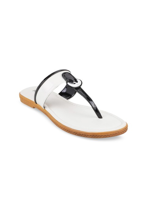 

Metro Women White T-Strap Flats