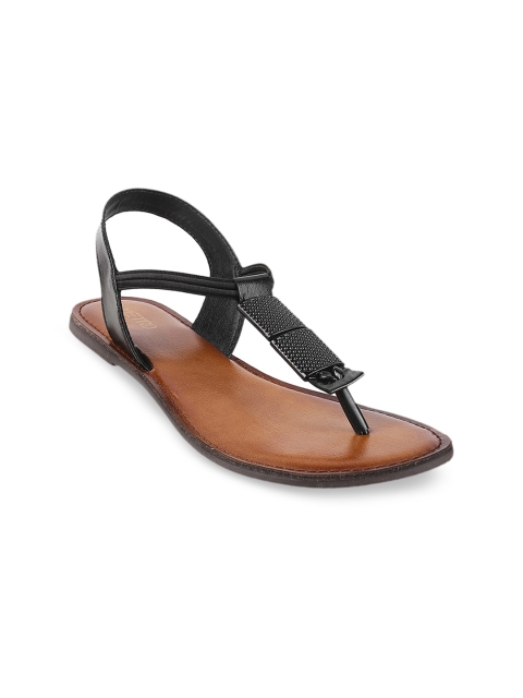 

Metro Women Black T-Strap Flats