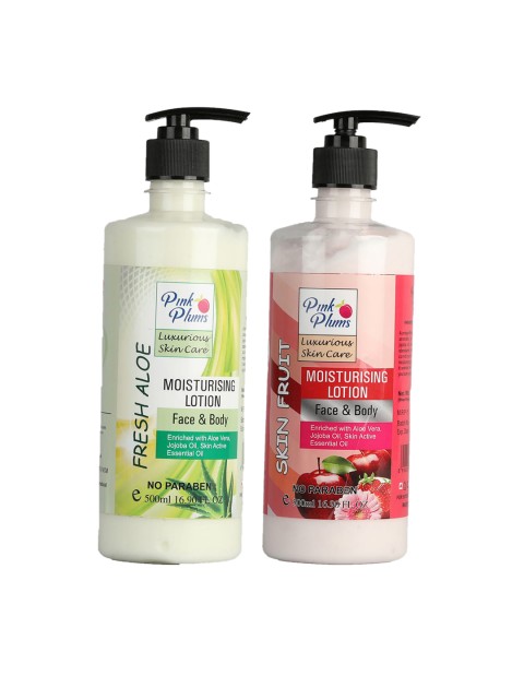 

Pink Plums Aloevera Skin Fruit Face & Body Moisturising Body Lotion - 500 ml, Multi