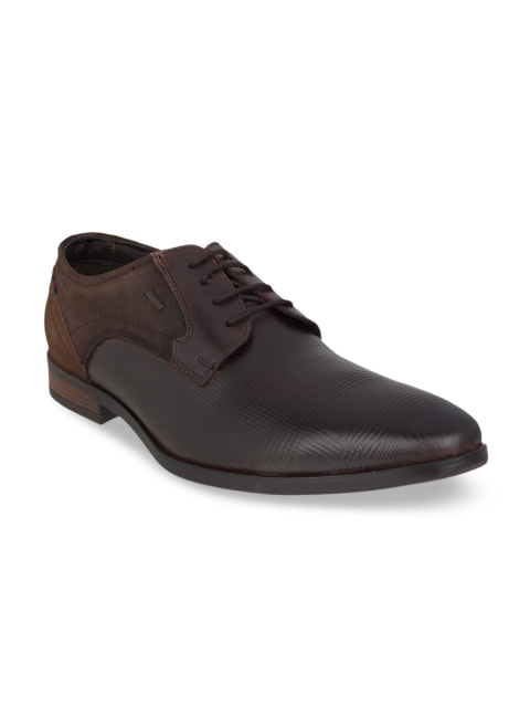

Buckaroo Men Brown Textured Leather Derbys
