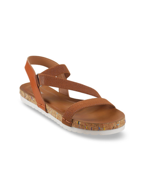 

WALKWAY Women Tan Open Toe Flats