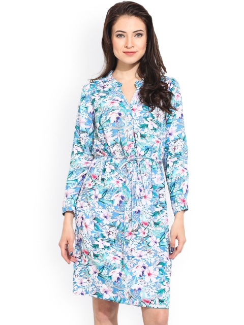 

Blink Women Blue Printed A-line Dress