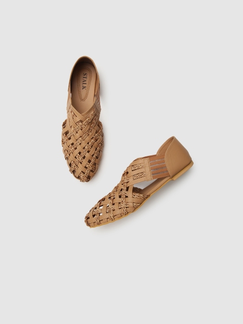 

STALK Women Tan Ballerinas Flats