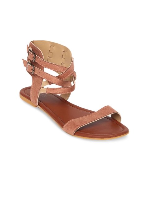 

STALK Women Pink Gladiator with Buckles Flats