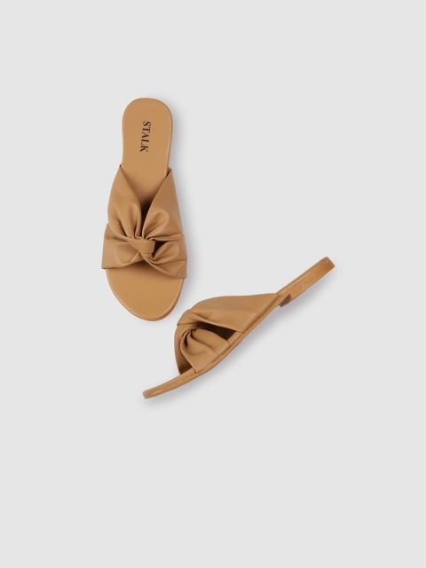 

STALK Women Beige Open Toe Flats