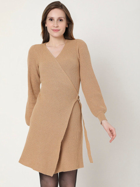 

Vero Moda Brown Wrap Dress