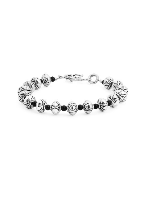 

Anouk Women Silver Oxidised Bead Bracelet