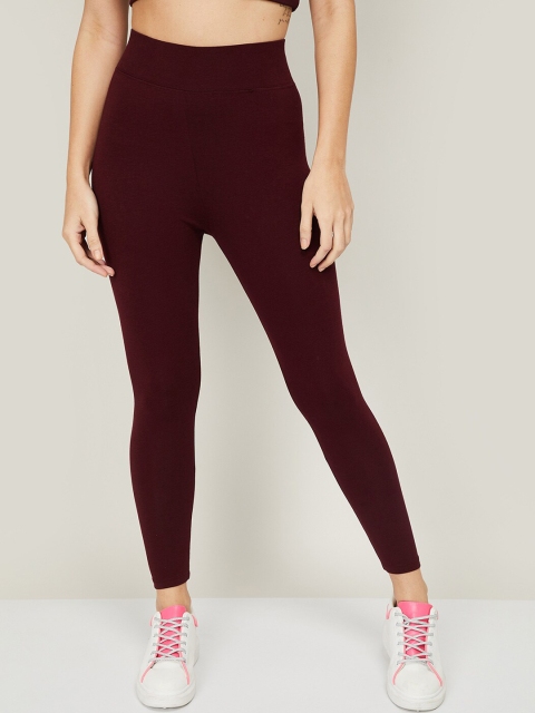 

Fame Forever by Lifestyle Women Burgundy Solid Tights