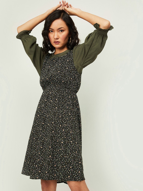 

Fame Forever by Lifestyle Green Floral Dress