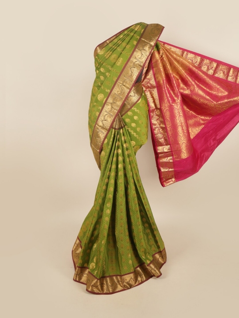 

Pothys Women Green Woven Design