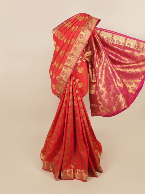 

Pothys Women Orange Woven Design