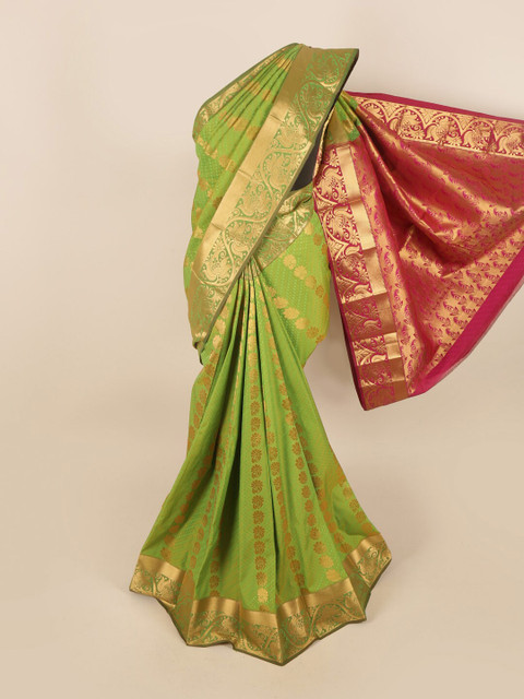 

Pothys Women Green Woven Design