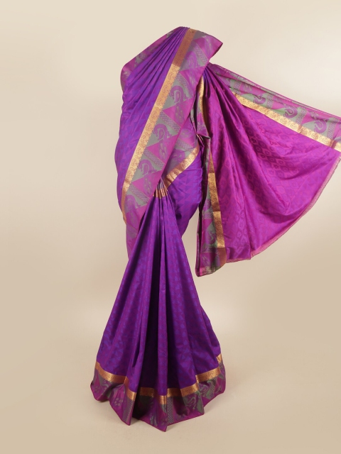 

Pothys Women Violet Woven Design