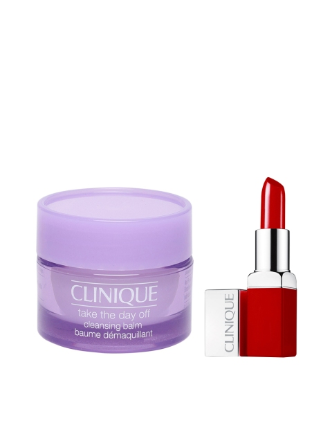 

Clinique Set of Lipstick & Cleansing Balm Sample, Red