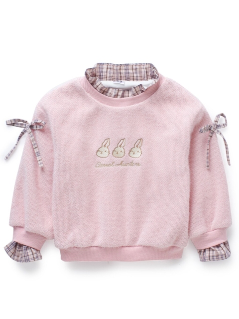 

SteezMe Girls Pink Embroidered Pullover