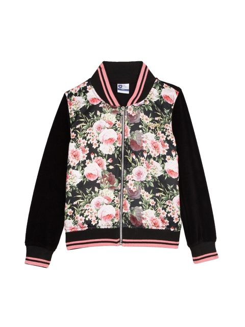 

612 league Girls Black Printed Sweatshirt