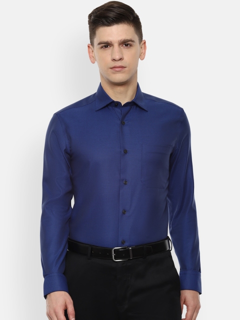 

Louis Philippe Men Navy Blue Opaque Casual Shirt