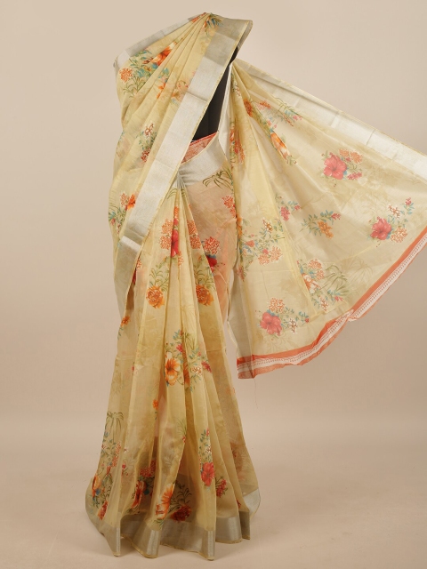 

Pothys Women Cream Printed
