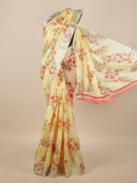 

Pothys Women Yellow Printed