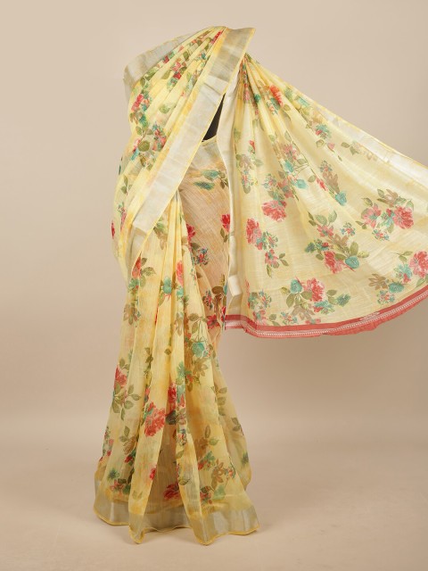 

Pothys Women Yellow Printed