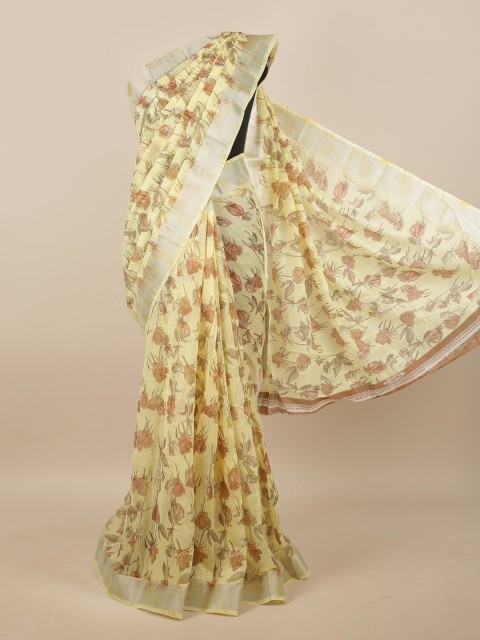 

Pothys Women Yellow Printed