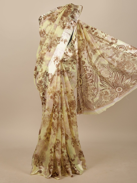 

Pothys Women Yellow Printed