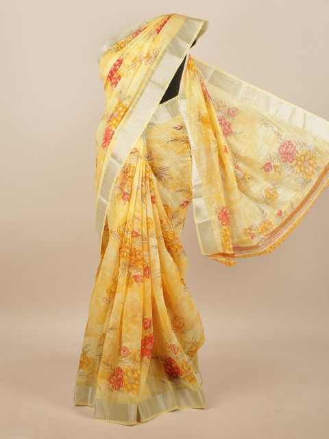 

Pothys Women Yellow Printed