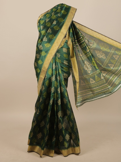 

Pothys Women Green Printed